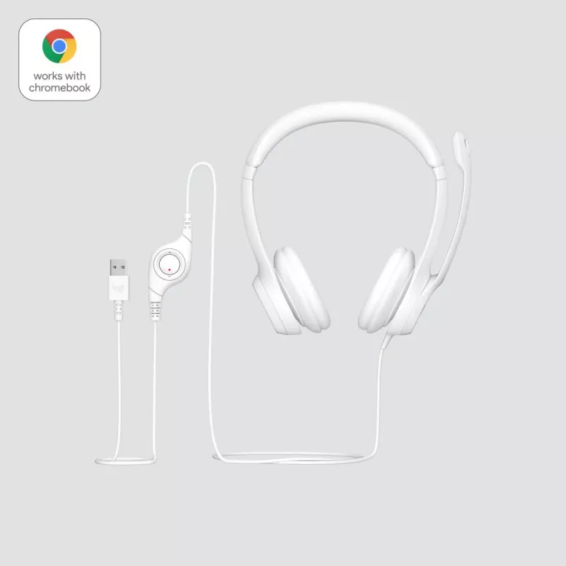 LOGITECH cuffie – H390 – USB-A – bianco crema