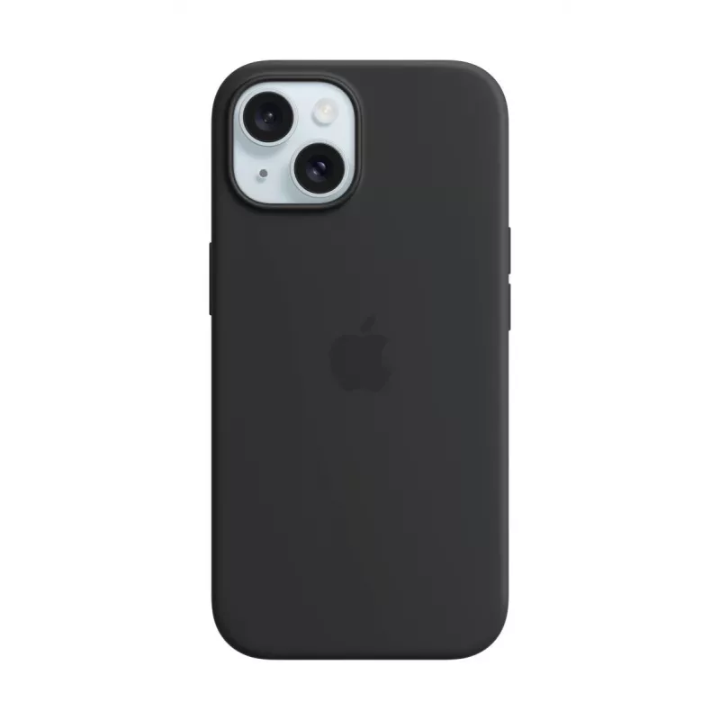 APPLE iPhone 15 – custodia in silicone compatibile MagSafe – nero