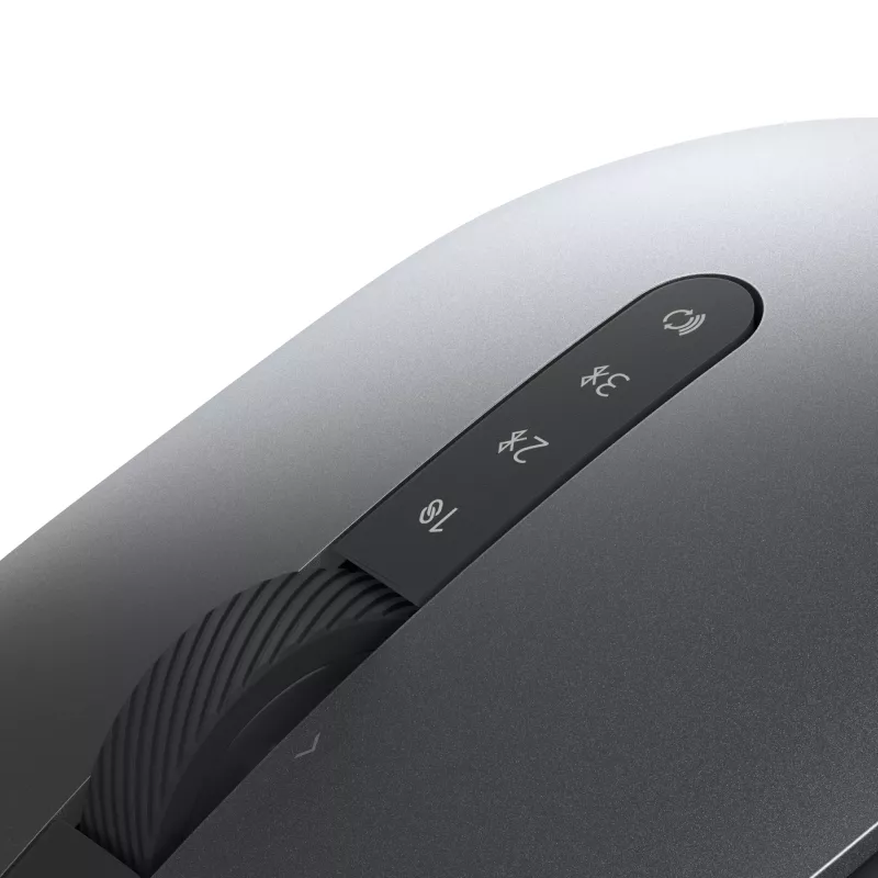 DELL Mouse Pro Plus - MS5320W, per destrimani, ottico, RF Wireless + Bluetooth, 1600 DPI, grigio, titanio