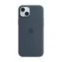 Apple Custodia in silicone con MagSafe per iPhone 15 Plus – Storm Blue