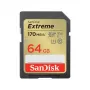 SanDisk Extreme Scheda di memoria SDXC 64GB, UHS-I, U3, V30 (SDSDXV2-064G-GNCIN)