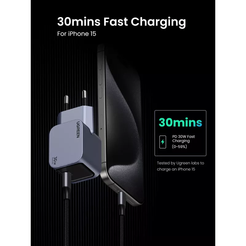 Ugreen 35006 caricabatterie per dispositivi mobili universale grigio AC per interni