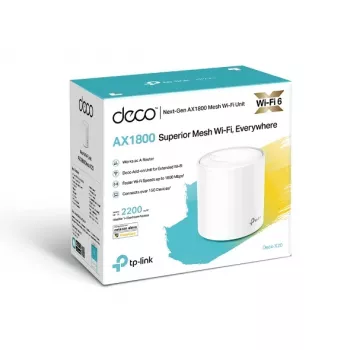 TP-Link AX1800 sistema Mesh Wi-Fi 6 per tutta la casa, bianco, interno, router Mesh, alimentazione, FCC