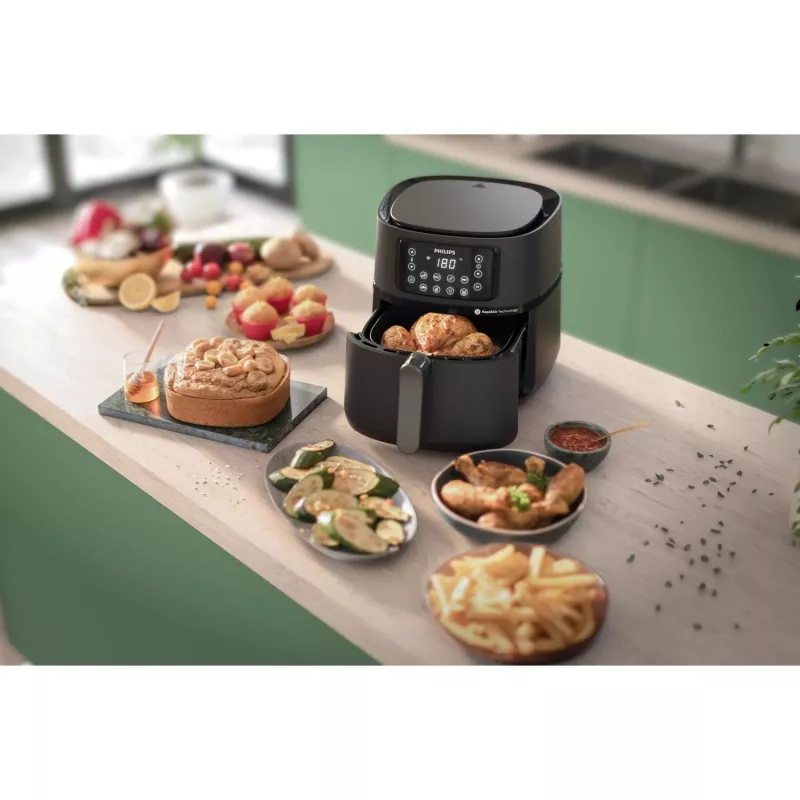 Philips serie 5000 friggitrice ad aria HD9285/90 XXL Connected, friggitrice ad aria calda, 7,2 L, 1,4 kg, Rapid Air, 40 °C, 200 °C