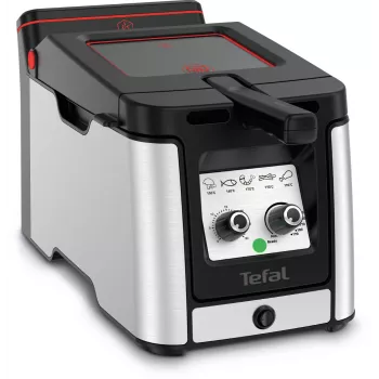Tefal Clear Duo FR600D singolo 0,65 L da appoggio 2000 W friggitrice nero, acciaio inox