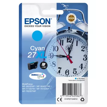 Epson sveglia confezione singola ciano 27XL DURABrite Ultra inchiostro, resa alta (XL), ciano, 10,4 ml, 1 pezzo, 1100 pagine