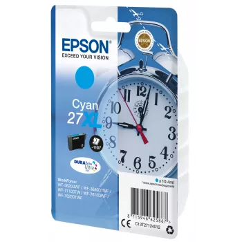 Epson sveglia confezione singola ciano 27XL DURABrite Ultra inchiostro, resa alta (XL), ciano, 10,4 ml, 1 pezzo, 1100 pagine