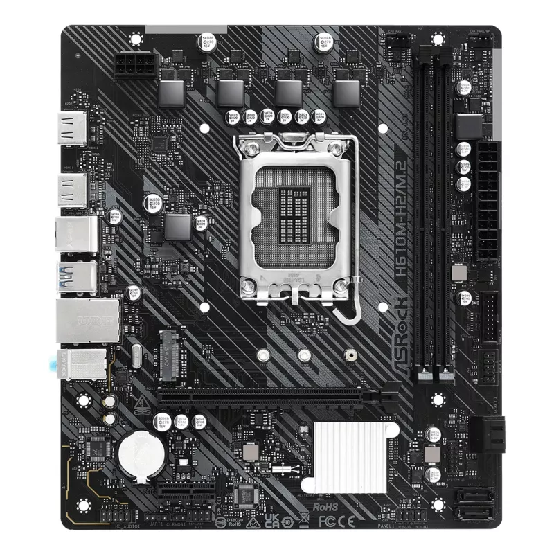 ASRock H610M-H2/M.2 scheda madre, LGA1700, Intel H610, 2x DDR4, 2x HDMI, micro ATX