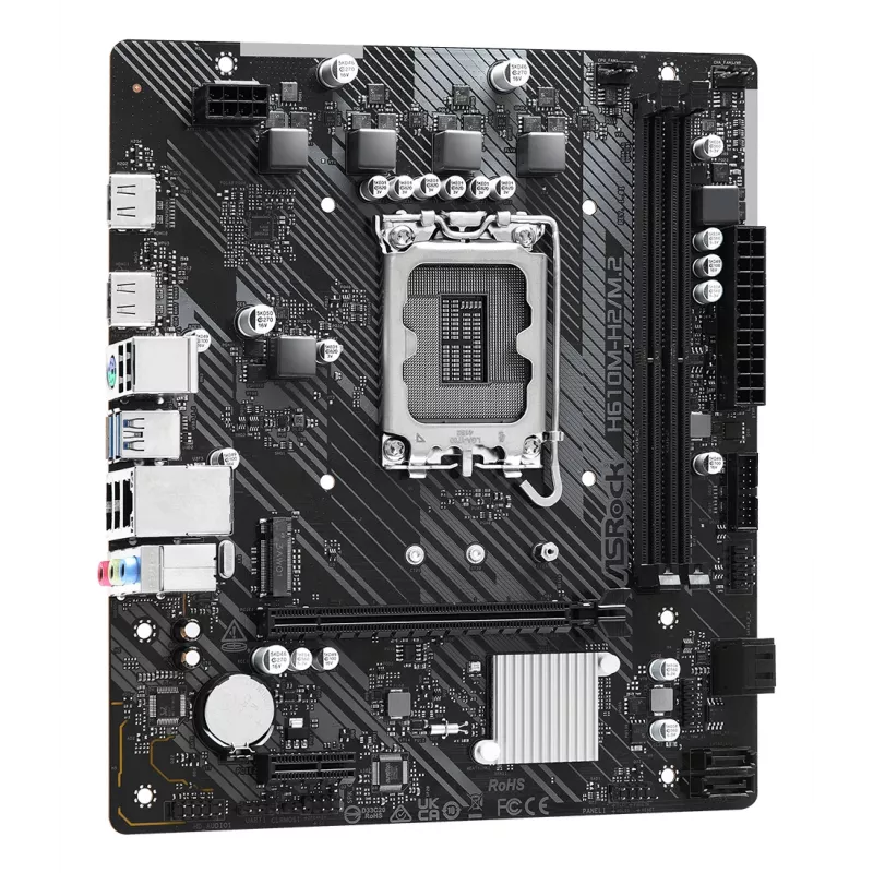 ASRock H610M-H2/M.2 scheda madre, LGA1700, Intel H610, 2x DDR4, 2x HDMI, micro ATX