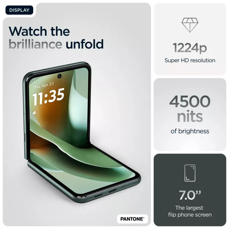 Motorola razr 60 ultra 17,7 cm (6,96 inch) Dual SIM Android 15 5G USB Type-C 16 GB 512 GB 4700 mAh verde