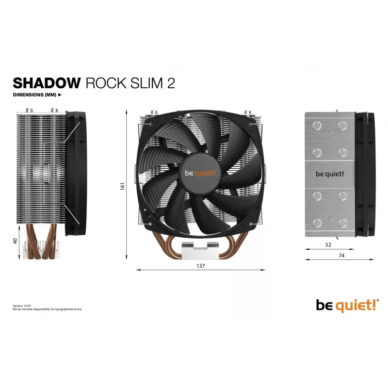 be quiet Shadow Rock slim 2 dissipatore CPU