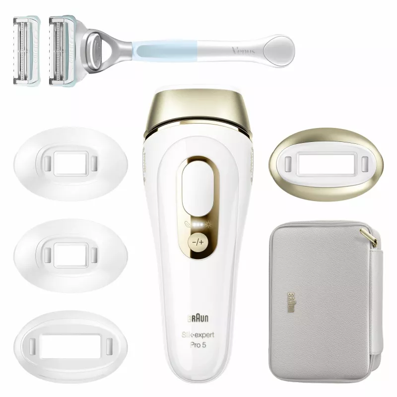 Braun Silk-expert Pro PL5356 luce pulsata intensa (IPL) oro, bianco