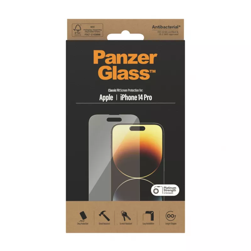 PanzerGlass pellicola protettiva per display per Apple iPhone 14 Pro Classic Fit