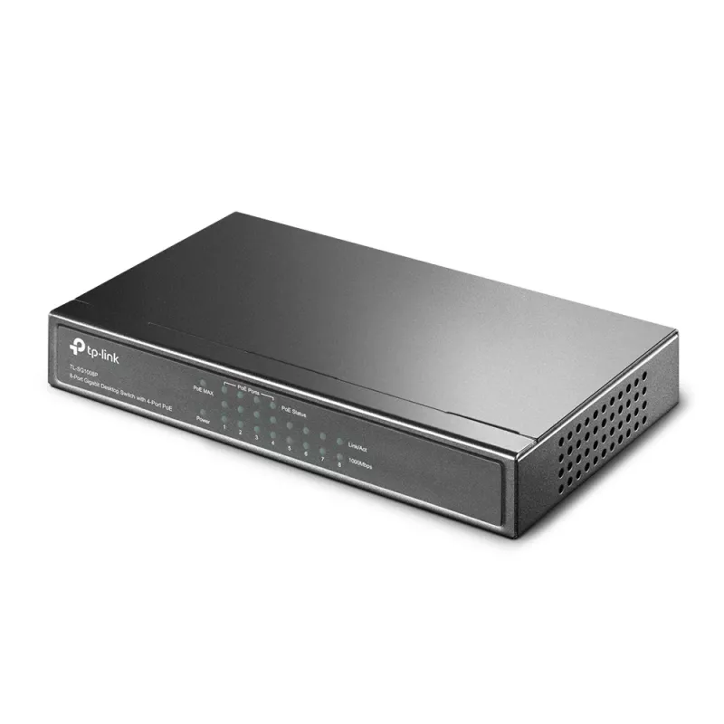 TP-Link TL-SG1008P switch Gigabit desktop a 8 porte, 4x PoE