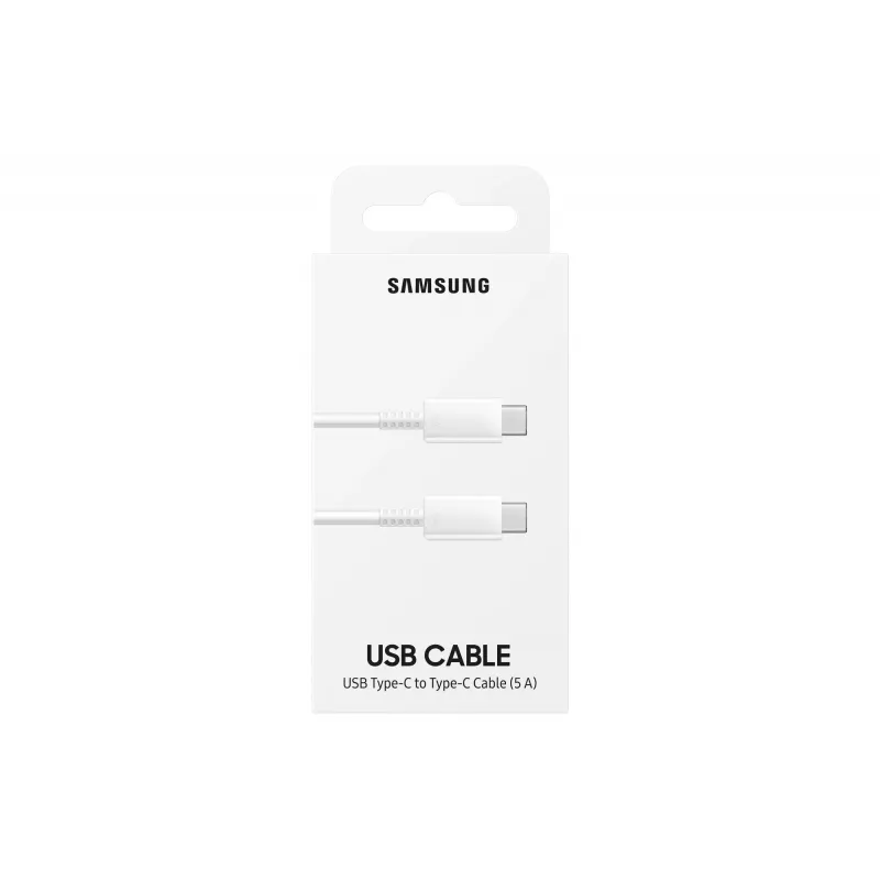Samsung EP-DN975 - cavo USB - USB-C (M) a USB-C (M) - USB 2.0 - 1 m - alimentazione USB (5A, 100 W) - bianco - per Galaxy Note10, Note10+, Note10+
