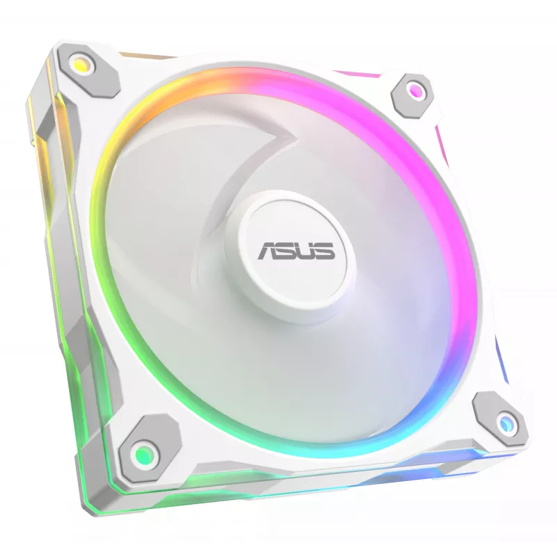 Ventola per case ASUS Prime MR120 120 mm 1600 RPM bianco (confezione da 3, LED, 58 CFM, 23 dB)