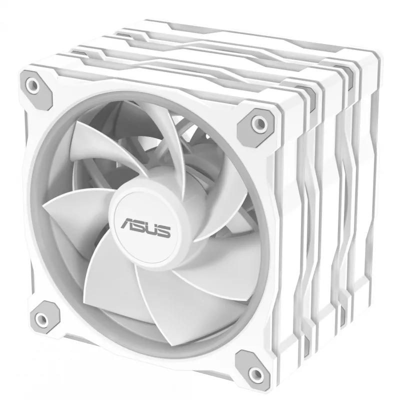 Ventola per case ASUS Prime MR120 120 mm 1600 RPM bianco (confezione da 3, LED, 58 CFM, 23 dB)