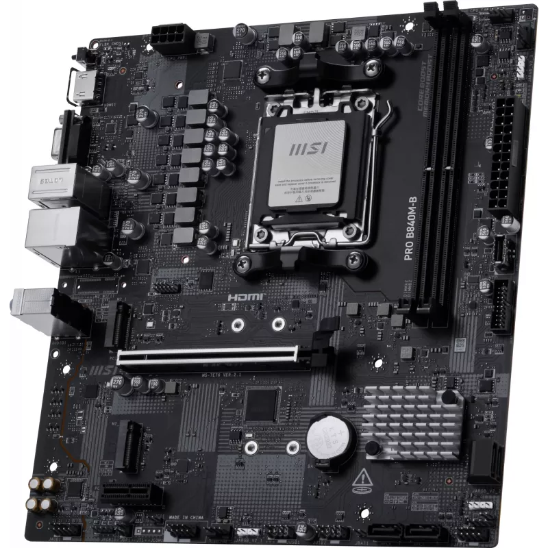 MSI PRO B840M-B scheda madre AMD B840 socket AM5 micro ATX