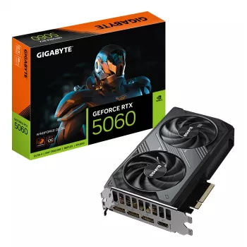 GIGABYTE GeForce RTX 5060 WINDFORCE OC 8G scheda grafica – 8GB GDDR7, 128bit, PCI-E 5.0, 2512 MHz frequenza core, 3 x DisplayPort, 1 x HDMI, GV-N5060WF2OC-8GD