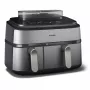 Philips serie 5000 NA555/00 friggitrice doppia 9 L stand-alone 2750 W friggitrice ad aria argento