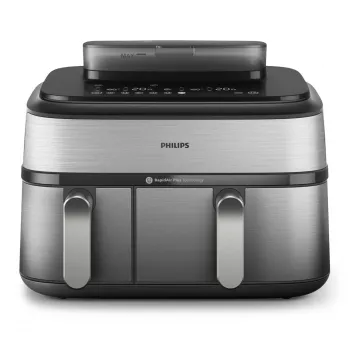 Philips serie 5000 NA555/00 friggitrice doppia 9 L stand-alone 2750 W friggitrice ad aria argento