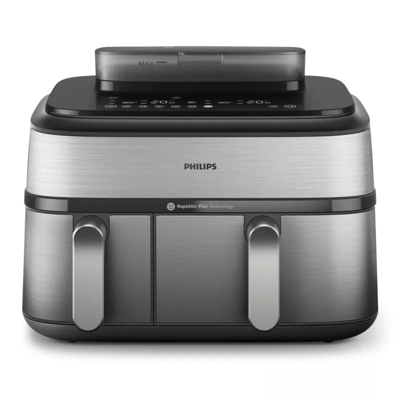 Philips serie 5000 NA555/00 friggitrice doppia 9 L stand-alone 2750 W friggitrice ad aria argento