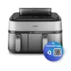 Philips serie 5000 NA555/00 friggitrice doppia 9 L stand-alone 2750 W friggitrice ad aria argento
