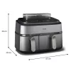 Philips serie 5000 NA555/00 friggitrice doppia 9 L stand-alone 2750 W friggitrice ad aria argento