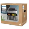 Philips serie 5000 NA555/00 friggitrice doppia 9 L stand-alone 2750 W friggitrice ad aria argento