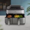Philips serie 5000 NA555/00 friggitrice doppia 9 L stand-alone 2750 W friggitrice ad aria argento