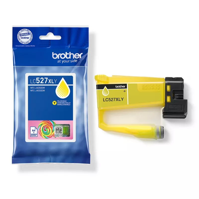 Brother originale LC527XLY cartuccia d'inchiostro ad alte prestazioni – giallo
