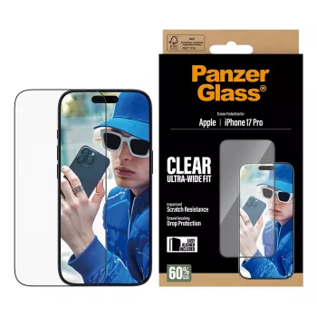 PanzerGlass pellicola protettiva per display iPhone 17 Pro Ultra-Wide Fit EasyAligner antigraffio antishock