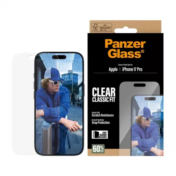 PanzerGlass iPhone 17 Pro Classic Fit EasyAligner pellicola protettiva per display, antigraffio, antishock