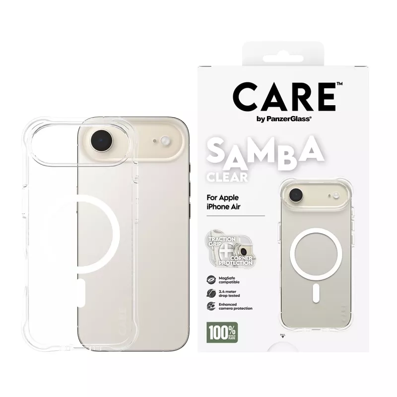 PanzerGlass CARE™ by ® Samba Case trasparente con MagSafe bianco iPhone Air