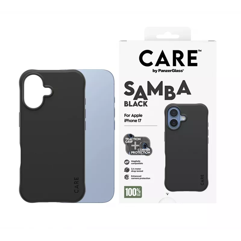 PanzerGlass CARE™ by ® Samba Case nero con MagSafe iPhone 17