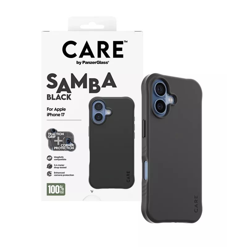 PanzerGlass CARE™ by ® Samba Case nero con MagSafe iPhone 17