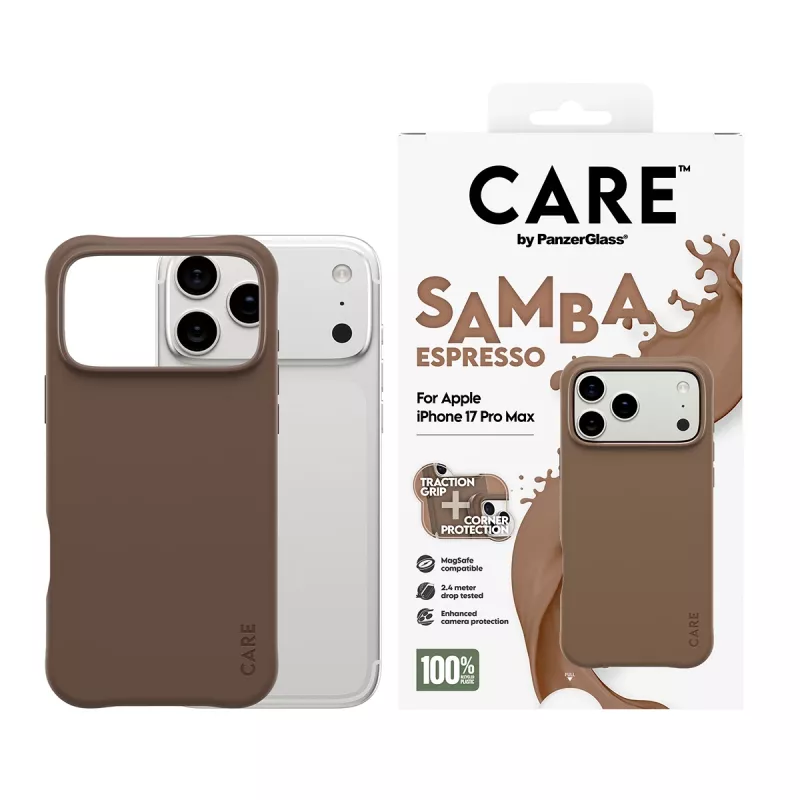 PanzerGlass CARE™ by ® Samba Case espresso con MagSafe iPhone 17 Pro Max