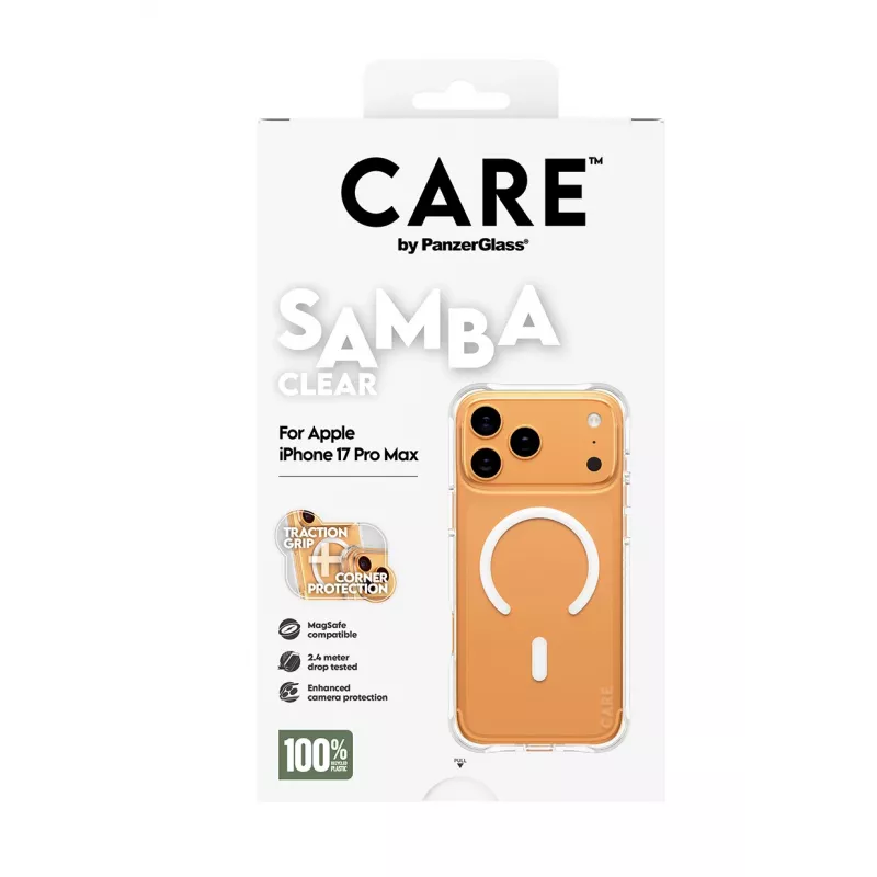 PanzerGlass CARE™ by ® Samba Case trasparente con MagSafe bianco iPhone 17 Pro Max