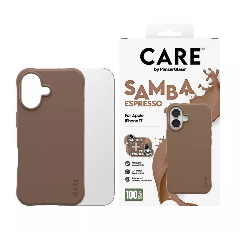 PanzerGlass CARE™ by ® Samba Case espresso con MagSafe iPhone 17