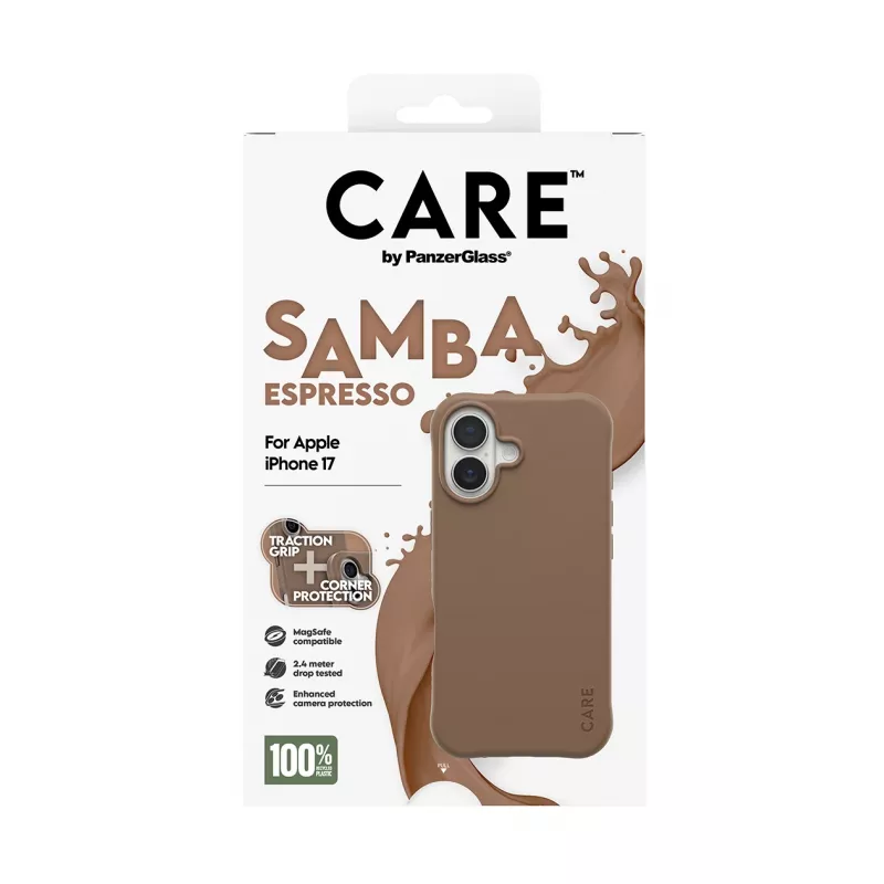 PanzerGlass CARE™ by ® Samba Case espresso con MagSafe iPhone 17