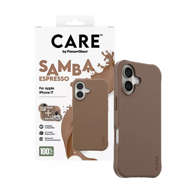 PanzerGlass CARE™ by ® Samba Case espresso con MagSafe iPhone 17