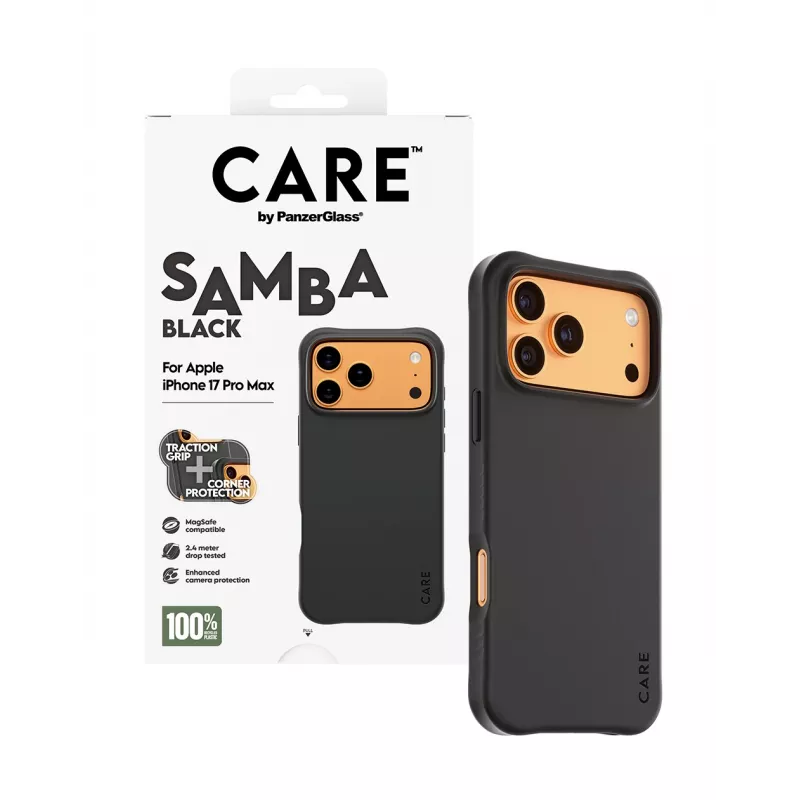 PanzerGlass CARE™ by ® Samba Case nero con MagSafe iPhone 17 Pro Max