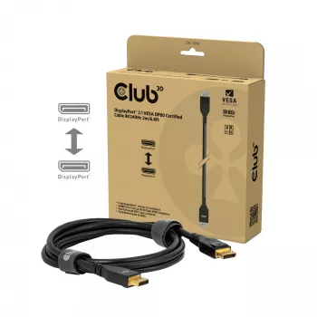 CLUB3D DisplayPort™ 2.1 VESA DP80 cavo certificato 8K240Hz 2 m