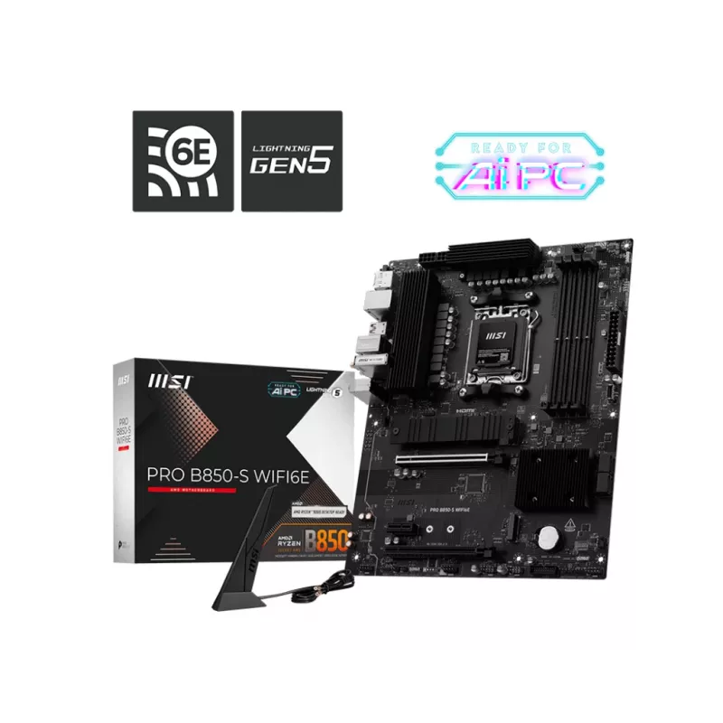 MSI PRO B850-S WIFI6E Scheda madre AMD B850 Socket AM5 ATX