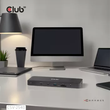 Docking station CLUB 3D 14-1 USB-C Quad Display USB4 con 2× porte USB 2.0