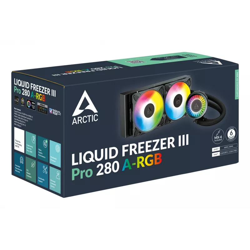 ARCTIC Liquid Freezer III Pro 280 A-RGB - dissipatore CPU liquido All-in-One multi-compatibile con A-RGB