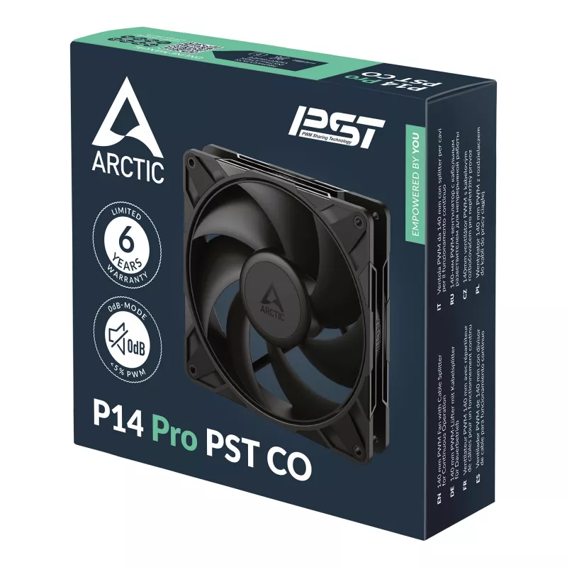 ARCTIC P14 Pro PST CO ventola PWM 140 mm con sdoppiatore per funzionamento continuo