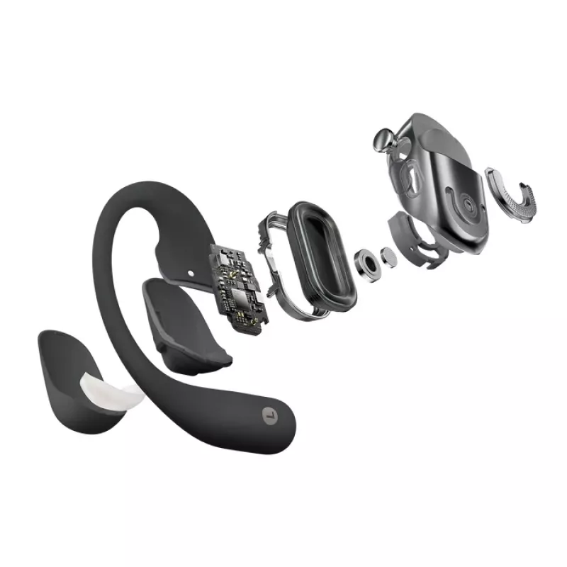 SHOKZ OpenFit 2+ cuffie wireless archetto auricolare, chiamate/musica in-ear Bluetooth nero