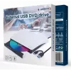 GEMBIRD lettore DVD USB esterno, bianco-nero