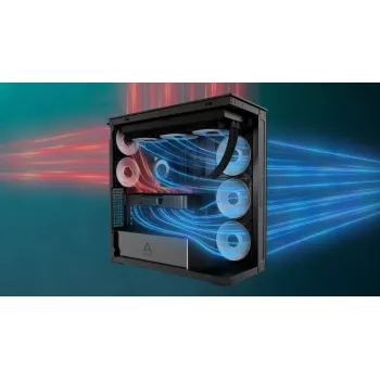 Case PC ARCTIC Xtender (Mirror Black) Midi-Tower nero